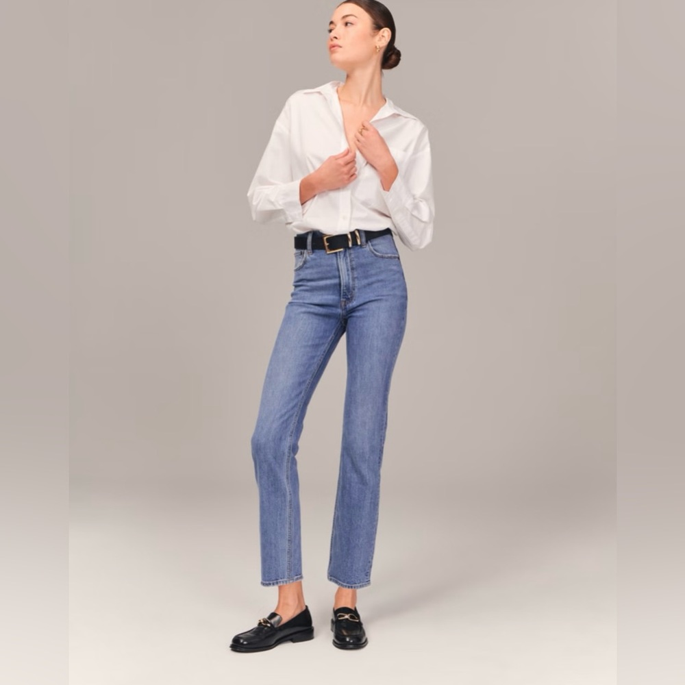 Abercrombie & Fitch Blue Straight Leg Jeans